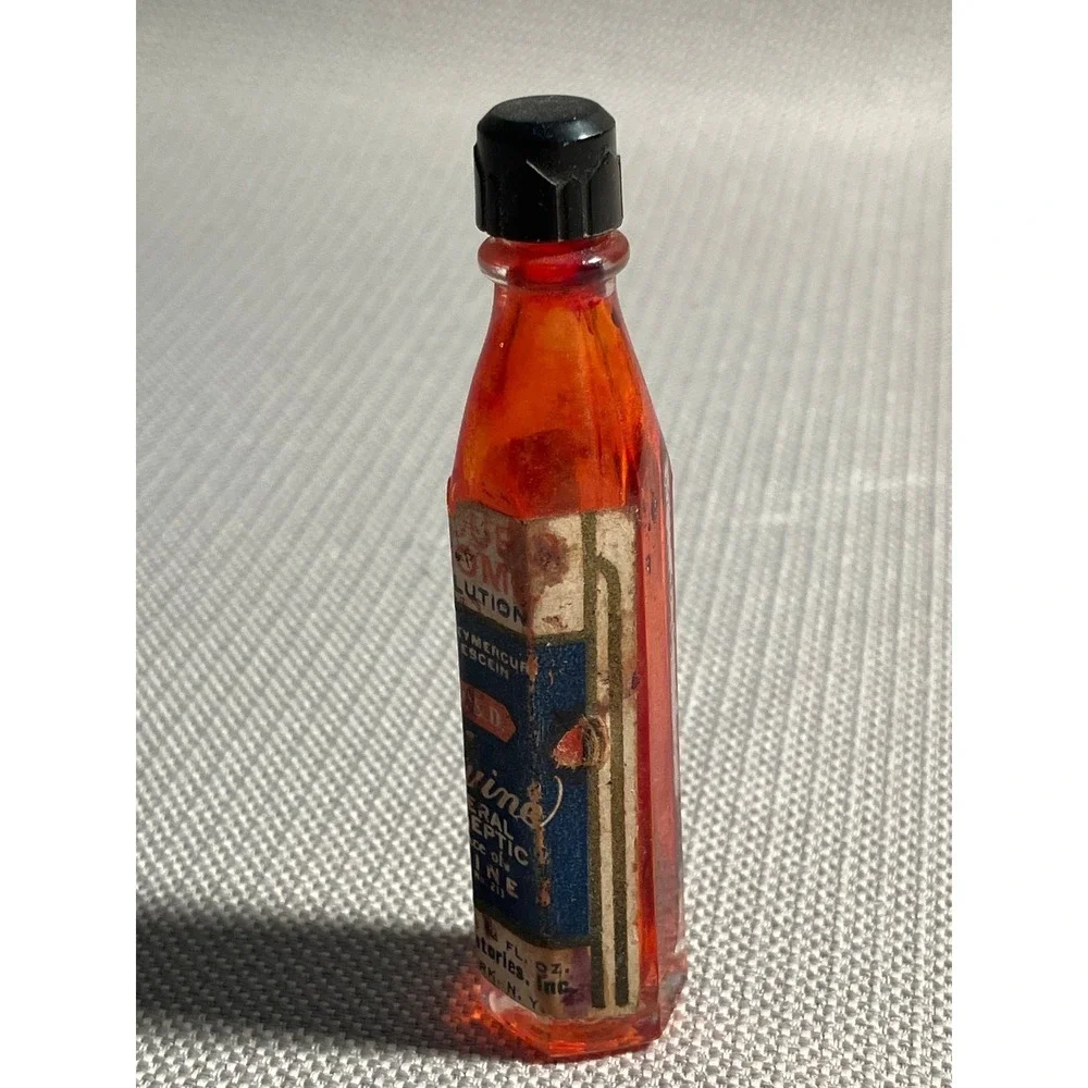 Vintage Paper Label Mercurochrome Bottle New York Avex Laboratories HW&D